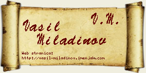 Vasil Miladinov vizit kartica